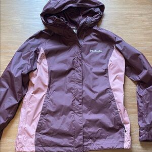 Columbia Maroon and Pink Hooded Jacket